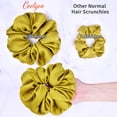 thumbnail image 2 of Scrunchies CEELGON Big Real Silk para mujer, 16 cm, paquete de 6, 2 of 6