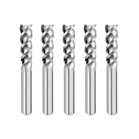 SPEED TIgER IAUE Moulin à Bout Carré en Carbure pour Applications en Aluminium - Conception à Haute Alimentation en U - pour Ruguage et Finition - 3 Flûtes - IAUE123 - Fabriqué à Taïwan (5 Pcs, 12)