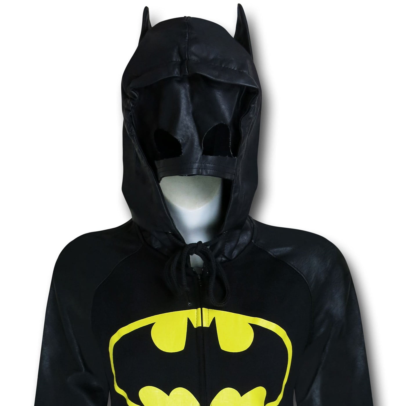 Bioworld Dc Comics Batman Half Mask Juniors Zip Up Hoodie Sweatshirt Xl Black