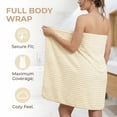 thumbnail image 6 of Unique Bargains Soft Highly Absorbent Coral Fleece Bath Towel Milky White 55" x 28", 6 of 8