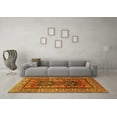 thumbnail image 3 of Ahgly Company Machine Washable Indoor Square Persian Yellow Traditional Area Rugs, 3' Square, 3 of 4