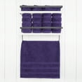 thumbnail image 2 of American Soft Linen Luxury Turkish Hand Towel Set, 100% Cotton 4 Piece Hand Face Towels for Bathroom and Kitchen, Purple, 2 of 9
