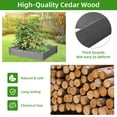 thumbnail image 2 of Tool-Free Assembly Raised Garden Bed 48x48x10'' Gray Solid Wood Outdoor Over Floor Wood Planter Box, 2 of 10