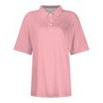 thumbnail image 3 of Aloohaidyvio No Boundaries Shirts for Women,Summer Spring Womens Dressy Tops Sport Cool Dry Moisture-Wicking Performance Golf Polo Shirts,Button Down Tops for Women, 3 of 4