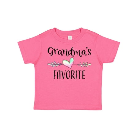 

Inktastic Grandmas Favorite- Heart Grandchild Gift Toddler Boy or Toddler Girl T-Shirt