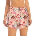 thumbnail image 4 of Lsque Cow Flower And Heart Printed Women's Running Shorts with Liner Pockets,Elastic Quick Dry Workout Athletic Gym Yoga Shorts,Womens High Waist Shorts-X-Large, 4 of 9
