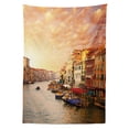 thumbnail image 3 of Ambesonne Scenery Tablecloth Rectangular Table Cover, Italian Venezia Image, 60"x90", Multicolor, 3 of 4
