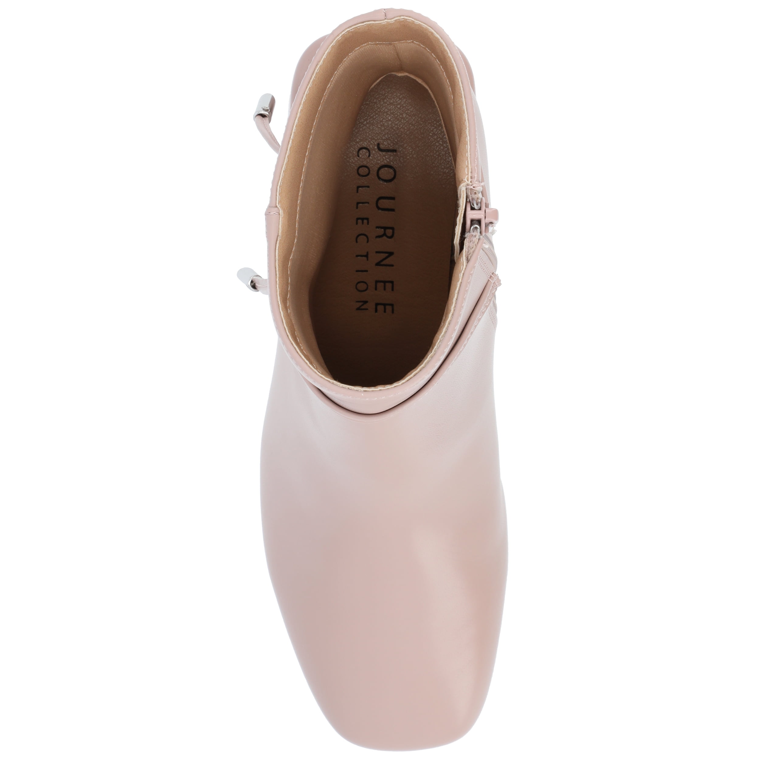 Journee Womens Beverley Covered Block Heel Square Toe Booties, Widths Available