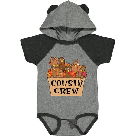 

Inktastic Cousin Crew Cute Turkey Family Gift Baby Boy or Baby Girl Bodysuit