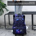 thumbnail image 4 of Wheeled Backpack, Large Capacity Wear  Wheels Rolling Backpack Lightweight  For Kids, 4 of 8