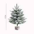 thumbnail image 2 of Wadada Tabletop Mini Christmas Tree Artificial Mini Xmas Pine Tree Miniature Pine Christmas Tree with Linen Base for Christmas Decorations Indoor Home Kitchen Dining Table (17.7 Inch), 2 of 8