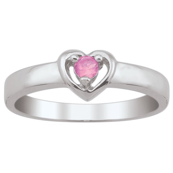 Jewlster Sterling Silver Personalized Birthstone Ring for Women