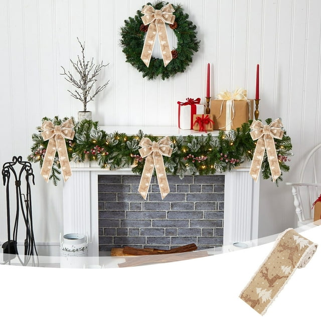 Holiday Saving! srobpty Christmas Decoration, Home Decor, Christmas Snow Ribbon Car Christmas Tree Holiday Decoration Ribbon Gift