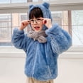thumbnail image 3 of 1-6T Baby Girls Boys Hooded Coat Toddler Kids Coral Fleece Jacket Warm Outwear, 3 of 9