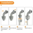 thumbnail image 5 of Uxcell Liquid Tight Connector 1-1/2NPT Non-metallic Electrical Conduit Fitting Pack of 1(90 degree), 5 of 6