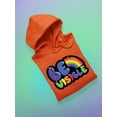 thumbnail image 3 of Be Visible Bubblegum Banner Hoodie Women -Smartprints Designs, Female Medium, 3 of 4