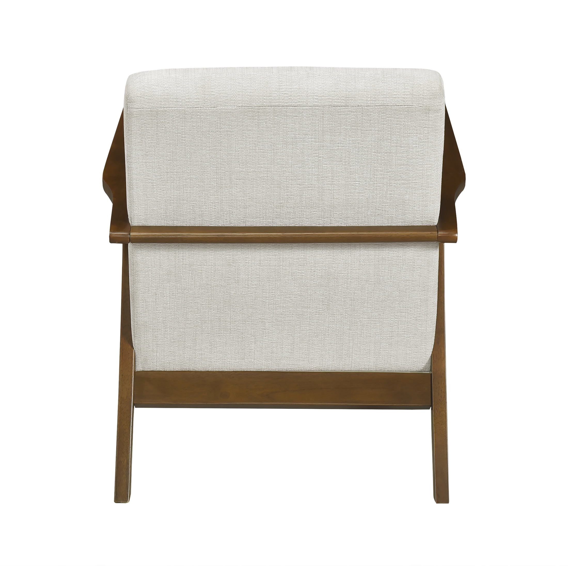 OakvillePark Everwyn Chenille Accent Chair, Beige/Chestnut Wood