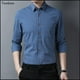 thumbnail image 3 of Camisa de hombre a rayas de alta calidad nueva 2022, ropa informal de estilo vintage para primavera y otoño, camisa de negocios ajustada 100% algodón para hombre, 3 of 4