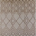 thumbnail image 1 of Ahgly Company Indoor Square Mid-Century Modern Dark Almond Brown Solid Area Rugs, 8' Square, 1 of 6