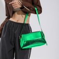 thumbnail image 2 of Bolsa De Hombro Bolso de hombro con relieve de cocodrilo de PU para mujer, bolso informal con solapa (verde), 2 of 7
