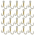 thumbnail image 3 of 20Pcs Double Fishing Hook High Carbon Steel Golden Barbed Hook Zander Fishhooks 2#, 3 of 9