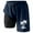 Dark Blue, variant on Men's Swim Trunks with Compression Liner, Inseam Board Shorts, Pockets, Polyester & Spandex Material, for Water Sports