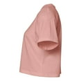 thumbnail image 4 of Women's Ideal Crop Top Round Neck Short Sleeve T-Shirt, Desert Pink, 3X-Large, 4 of 7