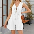 thumbnail image 2 of Combinaison Sans Manches Décontractée pour Femmes, Jambe Droite, Tenue d'Été, Tenue Confortable de Printemps, Tenue Élégante, 2 of 5