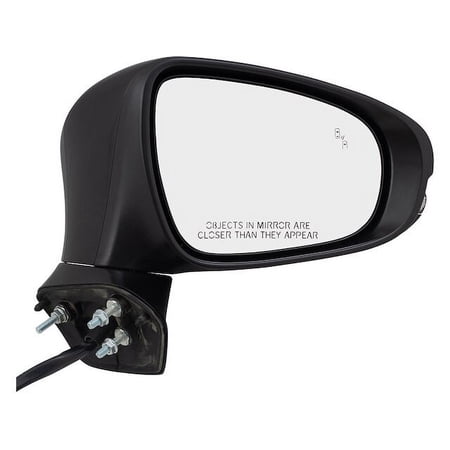 Right Passenger Side Power Mirror – Manual Folding – Black – with Heated Glass Turn Signal Memory Puddle Lamp and Blind Spot Detection – without Auto Dim – Compatible with 2014 – 2015 ES350