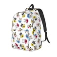 thumbnail image 1 of Disketp French Bulldog With Coffee Cup print Canvas Backpack Lightweight Travel Daypack Student Rucksack Laptop Backpack-Medium, 1 of 5