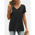 thumbnail image 5 of Womens Summer Sleeve V Neck Casual Tops Tshirts, 5 of 6