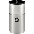 thumbnail image 3 of Round Multi-Stream Recycling Can, 25 Gallon Total, Satin Aluminum, 3 of 6