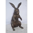 thumbnail image 4 of Nifao Rabbit looking down bronze statue – Home Decor Sculpture, 10"L x 12"W x 20"H, 4 of 10