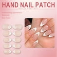 thumbnail image 4 of RAGUPEL 24Pcs Glue on Nails for Women,White Press on Nails French Tip,Classic Style Short Almond Nail Tips,Cute Nails for Workplace,Daily Life,Wedding,Style1, 4 of 7