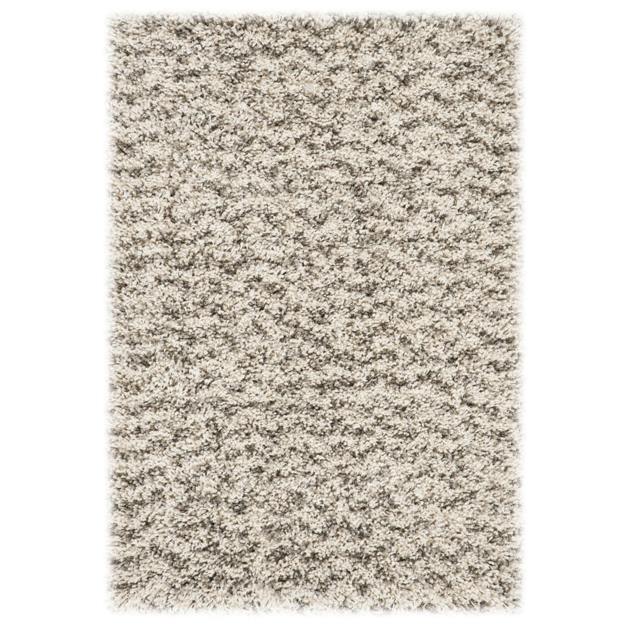 SAFAVIEH Hudson Merrilyn Chevron Shag Runner Rug, Ivory/Grey, 2'3" x 8'