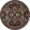 thumbnail image 2 of Art Carpet 21216 5 ft. Arbor Collection Bouquet Woven Round Area Rug, Brown, 2 of 3