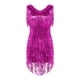thumbnail image 1 of Women Glitter Sparkly Fringed Latin Dance Skirt Clothes Adults Samba Ballroom Tango Cha Cha Ballet Contemporary Dancing CostumeL Gong Bohan LED, 1 of 2