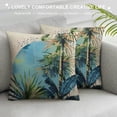 thumbnail image 3 of PRATYUS  Palm Tree Leaf Throw Pillow Case Summer Retro Vintage Pillow Cushion Covers Home Sofa Decorative 18x18in, 3 of 5
