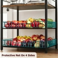 thumbnail image 6 of Kitchen Bakers Rack, Microwave Oven Stand with 2 Large Wire Basket, Industrial Coffee Bar Station, 5-Tier Kitchen Utility Storage Shelf with 8 Hooks for Spice, Pots Organizer, 6 of 9