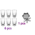 thumbnail image 1 of Copas de vino de fiesta de 6 piezas, vasos de acrílico para dispensador de vidrio, juegos para beber, soporte de cóctel, transparente Methold  HA001545-01B*1+HA002284-01B*1, 1 of 6
