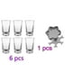 thumbnail image 1 of Copas de vino de fiesta de 6 piezas, vasos de acrílico para dispensador de vidrio, juegos para beber, soporte de cóctel, transparente kenally  HA001545-01B*1+HA002284-01B*1, 1 of 6