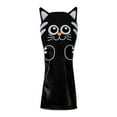 thumbnail image 1 of Almencla Couvre-Têtes de Club de Golf Maillé Putter Motif Chat Accessoires Putter Queue Couvre-Tête Conducteur Noir, 1 of 8