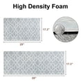 thumbnail image 3 of Soulgenix Kitchen Mats Set, 2 Pcs Kitchen Rug 17.3"×29"+17.3"×59", PVC Water Resistant Non-Slip Mats and Rugs for Comfort Standing, 0.4" Thick Anti-Fatigue Rugs for Kitchen Floor/Sink/Laundry Room, 3 of 8