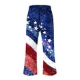 thumbnail image 4 of Timegard Capri Pants for Women Independence Day Print Elastic Waisted Drawstring Casual Pants with Pockets, 4 of 4