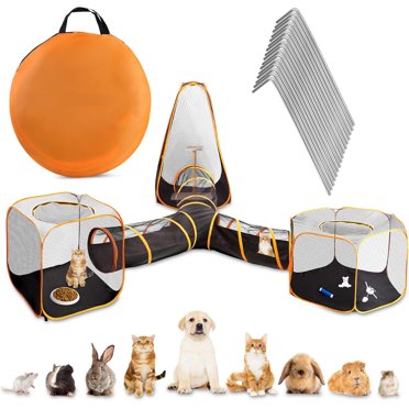 Picture of Aqwiopr Transparent Dog Playpen, Pet Fence Outdoor/Indoor Dog Sports ...