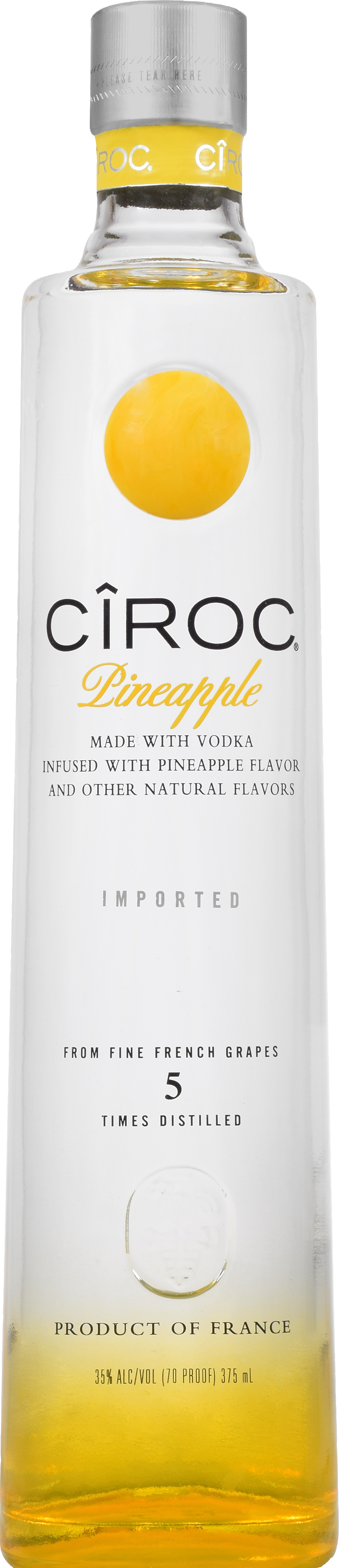 CIROC Pineapple, 375 mL, 70 Proof (Made with Vodka Infused with Natural)
