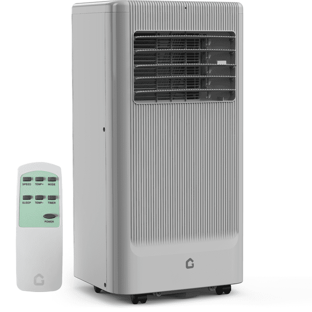 Aire Acondicionado Portátil 3 en 1 7000-8000 BTU | 3 Velocidades, Silencioso, Modo Sueño y Control Remoto