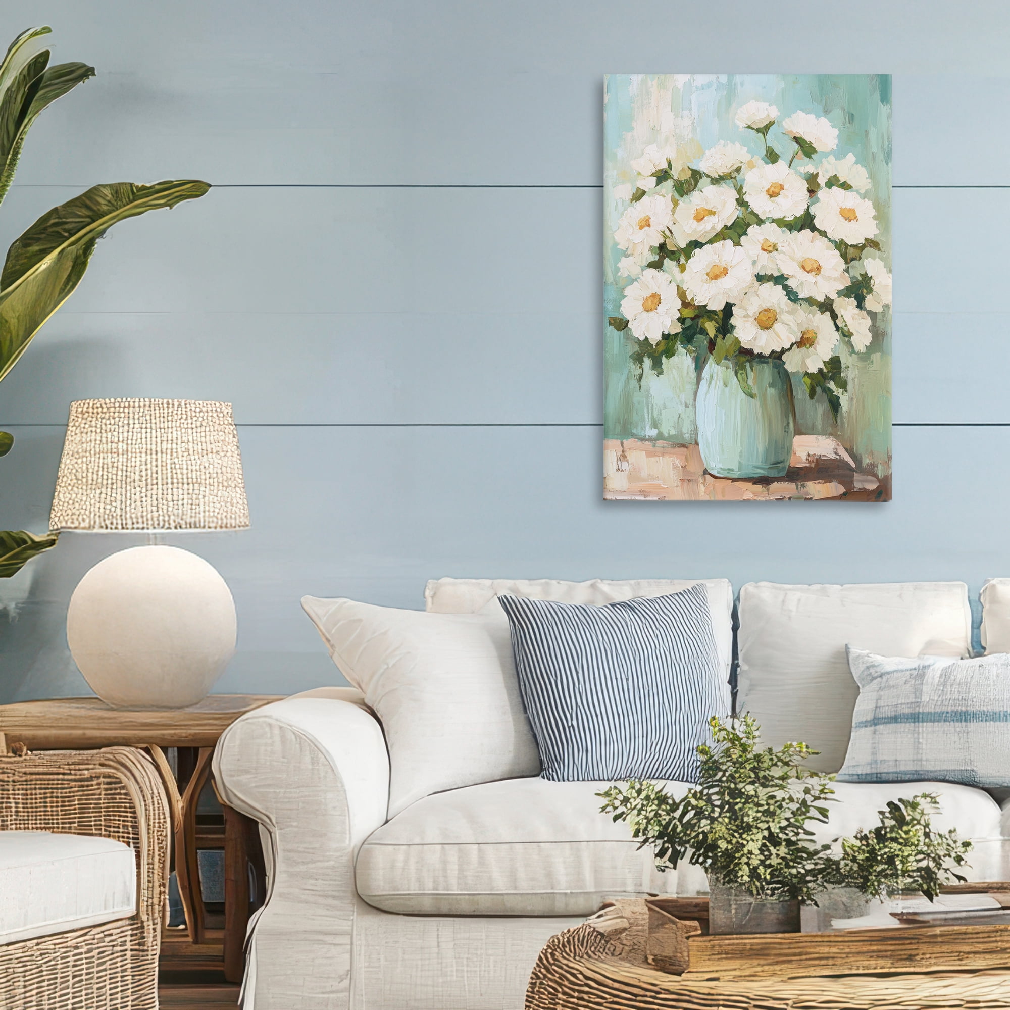 Stupell Industries Cozy Arrangement of White Blooms Canvas Wall Art, design by Petal Prints Design