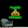 thumbnail image 3 of Handmadetneonsign Powered By Empanadas Neon Sign, Empanadas Wall Art Decor, Mexican Restaurant Wall Decor, 3 of 5