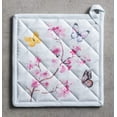 thumbnail image 2 of Blossom in Spring 100% Cotton Set of 2 Pot Holders with Loop Heat Resistant for BBQ | Cooking | Baking | Grilling | Microwave | Barbecue | Spring/Summer (8 Inch by 8 Inch)., 2 of 8